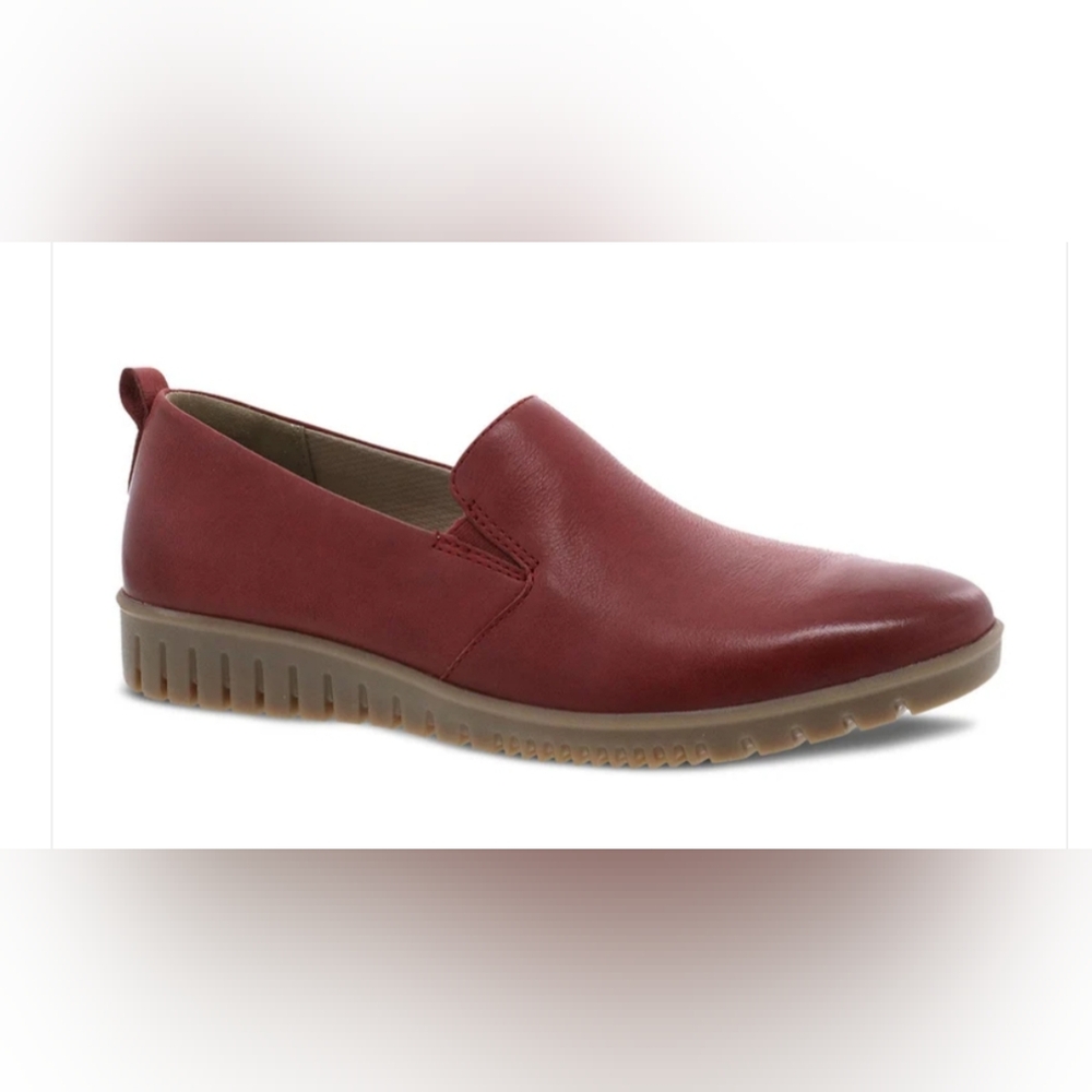 Dansko Burgundy Leather Flats